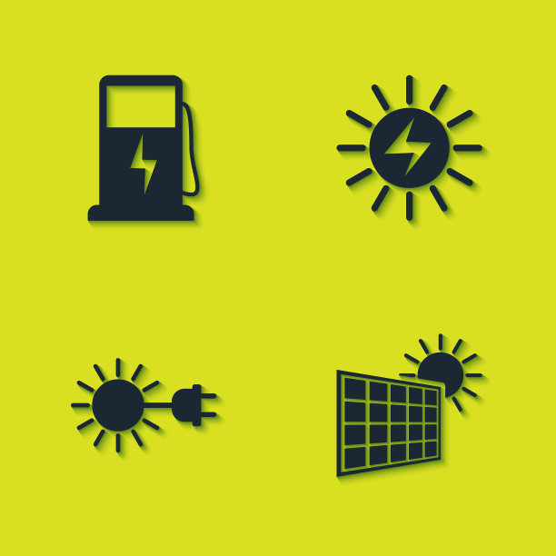 设置太阳能电动汽车充电站图片下载