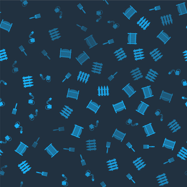 设置花园篱笆和喷壶图片下载