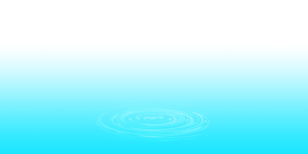 水滴蓝色的水表面的水3d插图图片下载