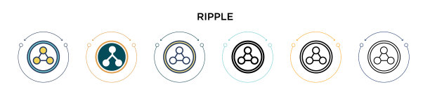 填充细线轮廓中的Ripple图标图片下载