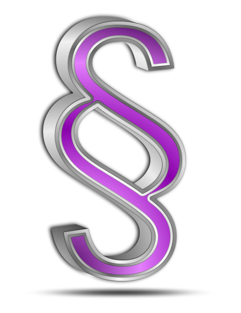 法律段落符号- 3D插图图片下载