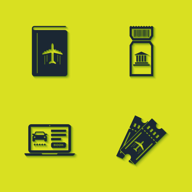 套封面书旅游指南机票图片下载