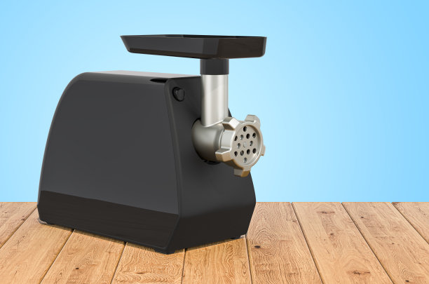 电动绞肉机上的木板，3D渲染图片下载