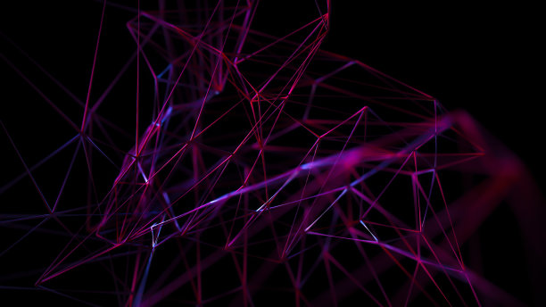 3D黑色三角形背景照片插图，抽象三角形墙纸图片下载