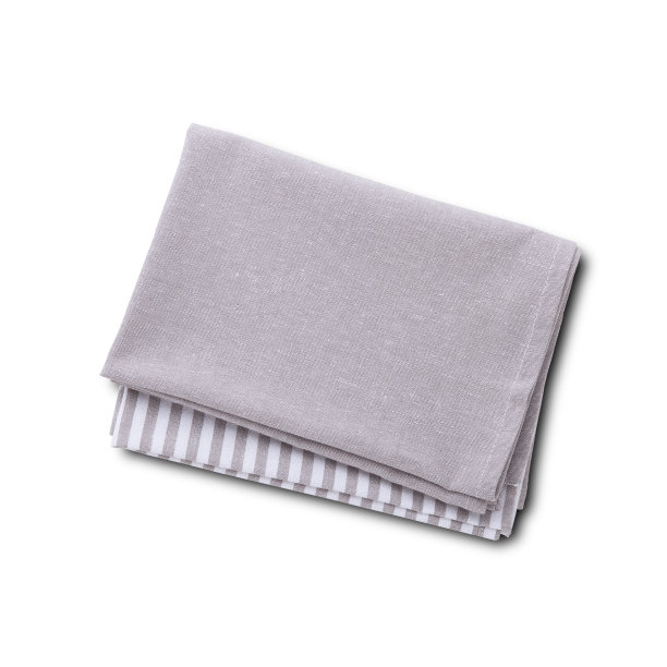 白色上有阴影的餐巾。餐厅用的多色亚麻餐巾。空餐巾模拟设计。餐巾纸俯视图特写。将文字放在餐巾纸上。图片下载