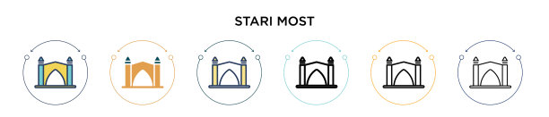 最Stari图标在填充细线轮廓和图片下载