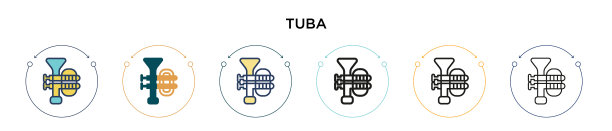 大号图标在填充细线轮廓和描边图片下载