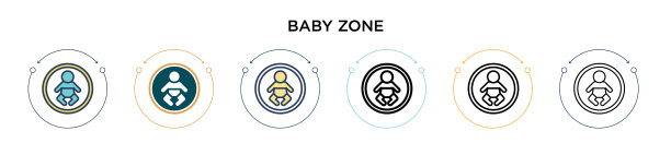 Bazone图标在填充细线轮廓和图片下载