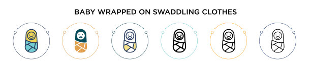 包在襁褓中图标填充图片下载