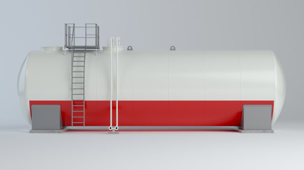 大型油罐。燃料存储系统。三维演示图片下载