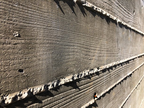 带有透视图的板形混凝土墙图片下载