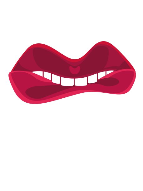 嘴唇在白色的背景上图片下载