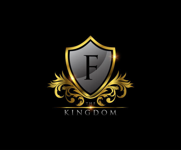 奢侈盾F奢侈标志模板。图片下载