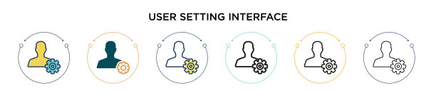 用户设置界面图标在填充细线图片下载