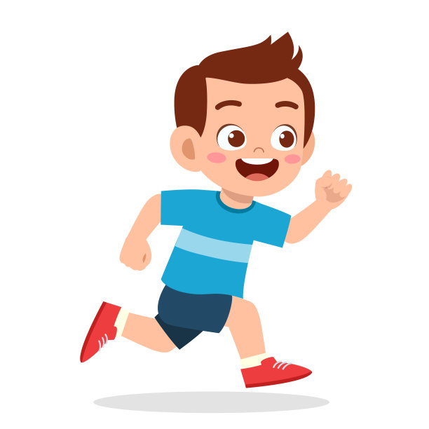 快乐可爱的小男孩跑得那么快图片下载