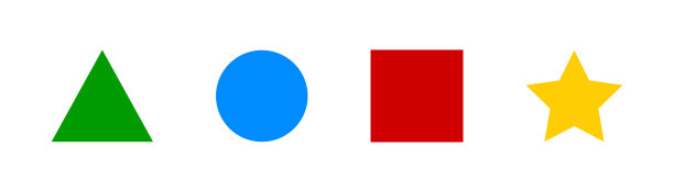 几何图形集。矢量插图。颜色几何形状集合。图片下载