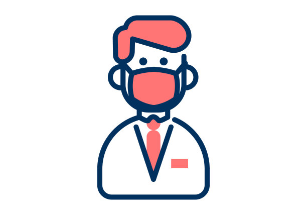 图为设计简单的医护人员所戴的口罩图片下载