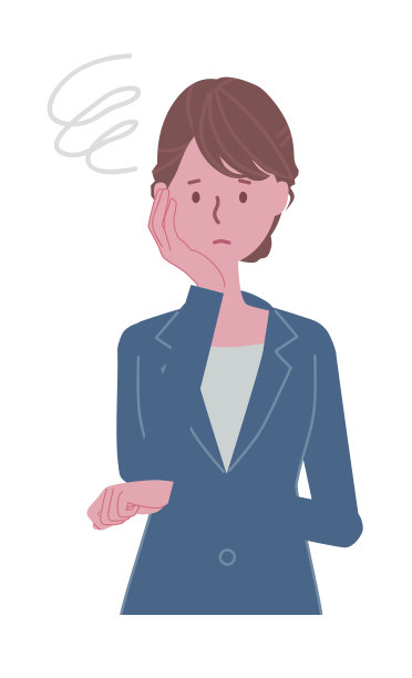 穿着蓝色套装的插图女人遇到了麻烦图片下载