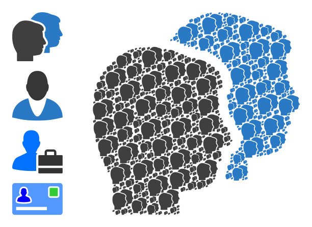 用户配置文件分形马赛克自我图标图片下载