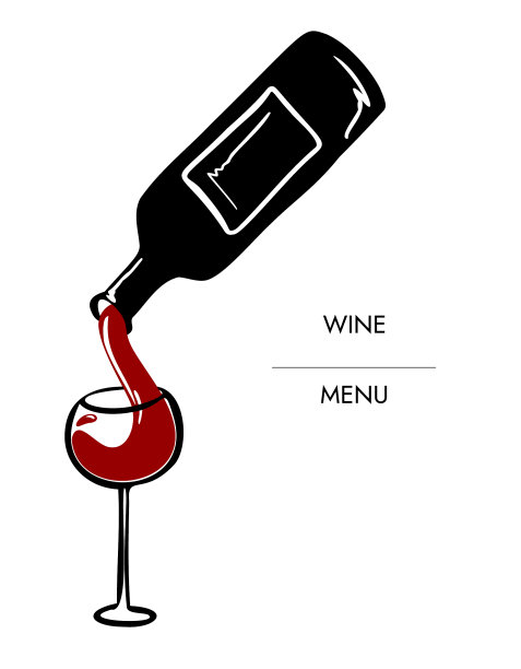 手绘葡萄酒素描图片下载