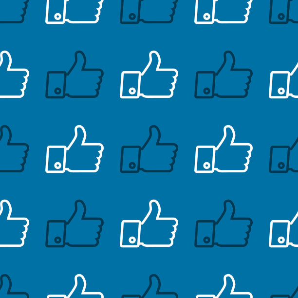 无缝的图标模式大拇指向上的标志图片下载