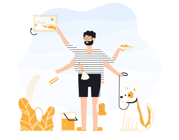 一个自由职业者会同时做几件事图片下载