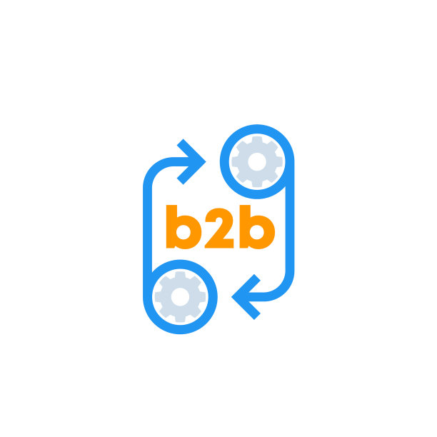 带齿轮的B2B图标图片下载