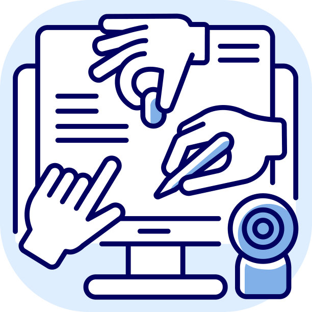 所有的手会议蓝色RGB颜色图标图片下载