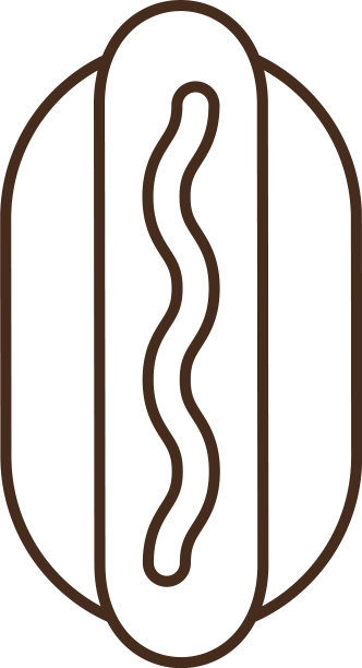 热狗线风格图标设计图片下载