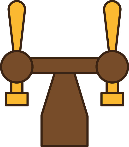 啤酒龙头线和灌装风格图标设计图片下载