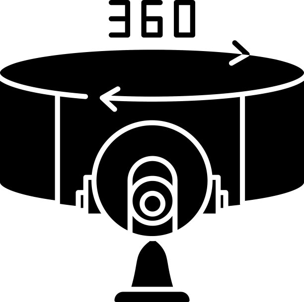 Vr摄像头黑色象形图标图片下载