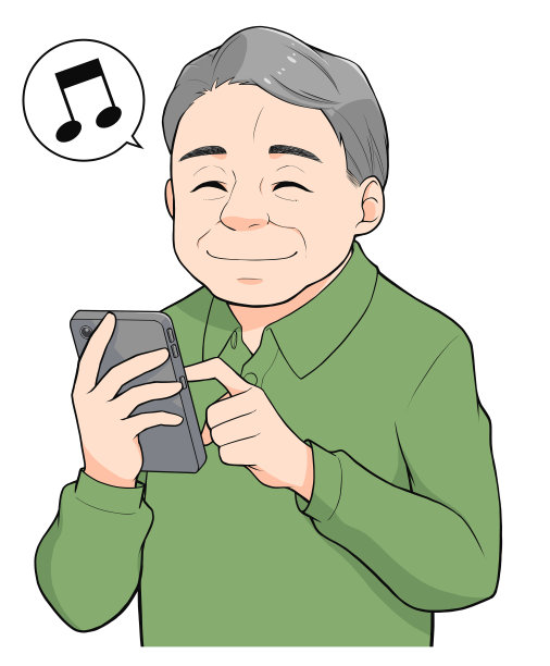 使用智能手机的中老年人图片下载