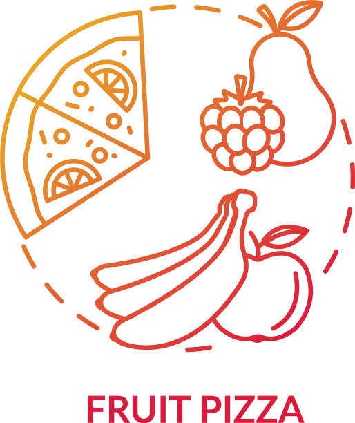 水果披萨概念图标图片下载