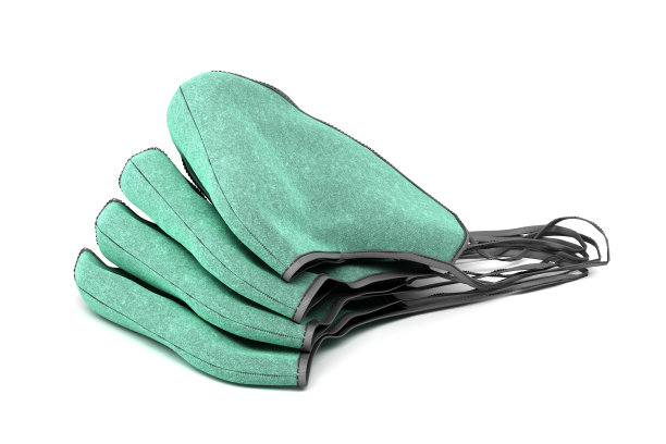 堆叠可重复使用的面具3d渲染在白色背景图片下载