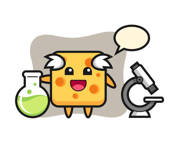 吉祥物角色奶酪扮演科学家图片下载