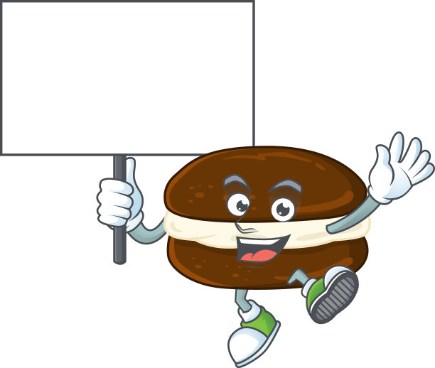 糖果派卡通人物带板图片下载