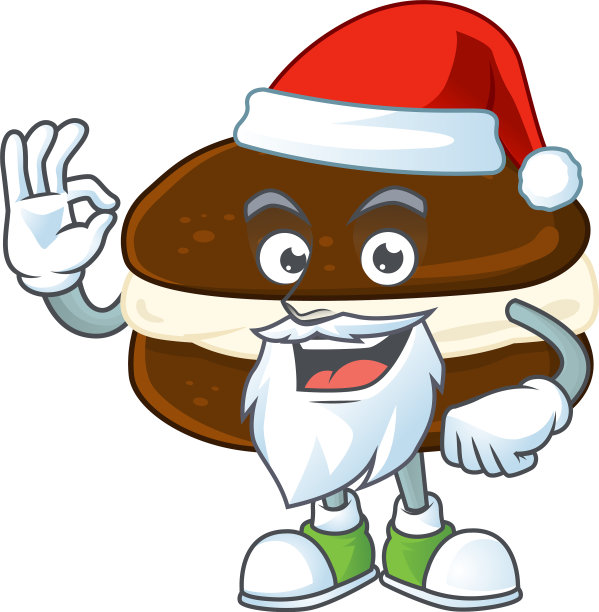 乌比派卡通圣诞老人伸出手指图片下载