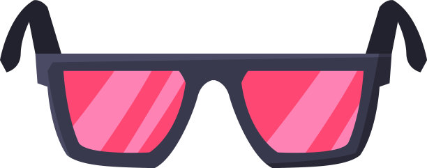 时尚的太阳镜与粉红色的镜片夏天图片下载