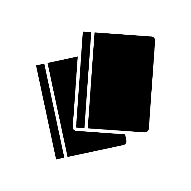 纸文具剪影图标两本书图片下载