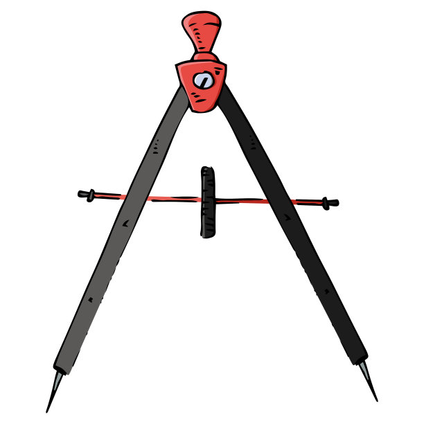 指南针的几何图标指南针手绘图片下载