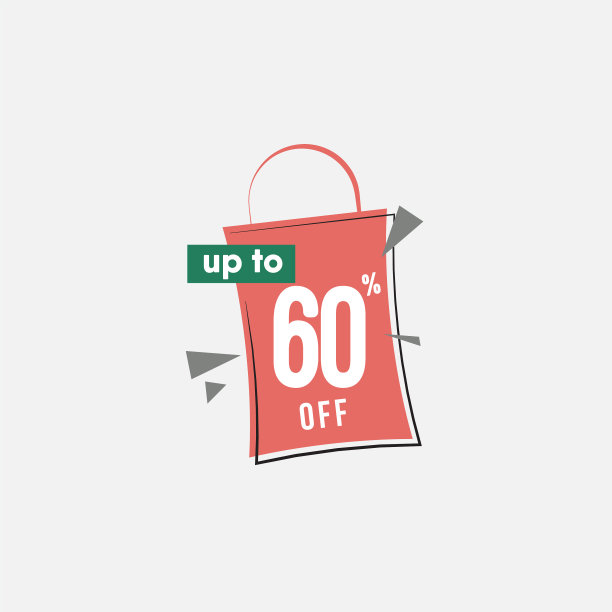 折扣高达60折扣模板设计图片下载