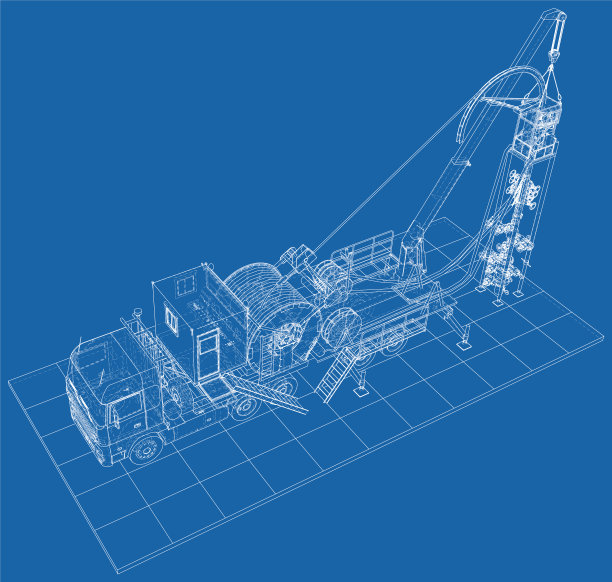 连续油管车单元机的分层图片下载