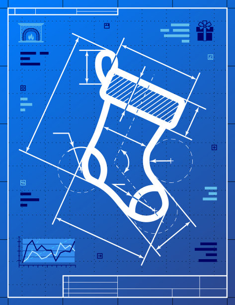 圣诞袜象征蓝图图片下载