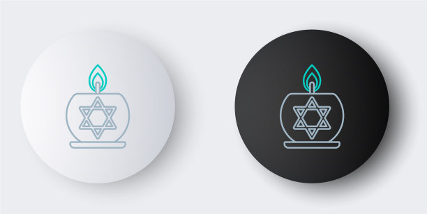 烛台上用星星衬着燃烧的蜡烛图片下载