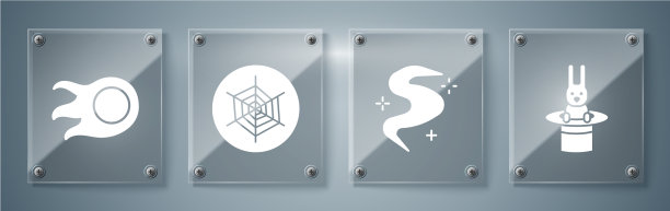 设置魔术师帽子和兔子魔术雾或烟图片下载