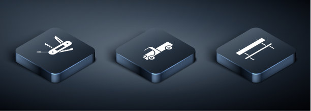 设置等距瑞士军刀台和拾音器图片下载