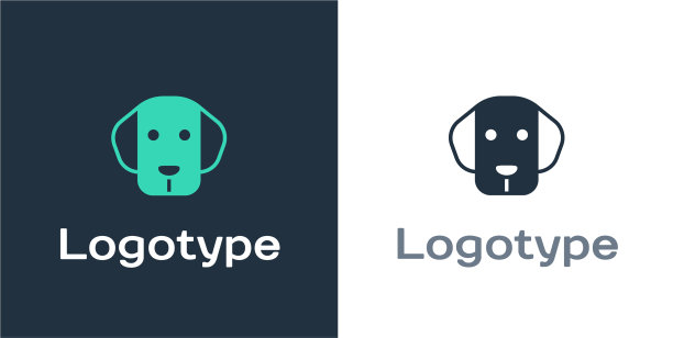 标志类型狗图标孤立在白色背景图片下载