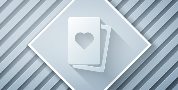 纸切牌上扑克牌图标孤立图片下载