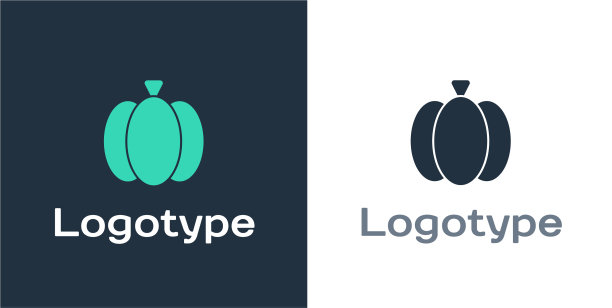 标识型南瓜图标孤立在白色背景图片下载