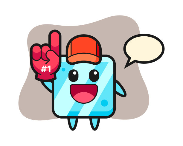 冰立方卡通1号球迷手套图片下载